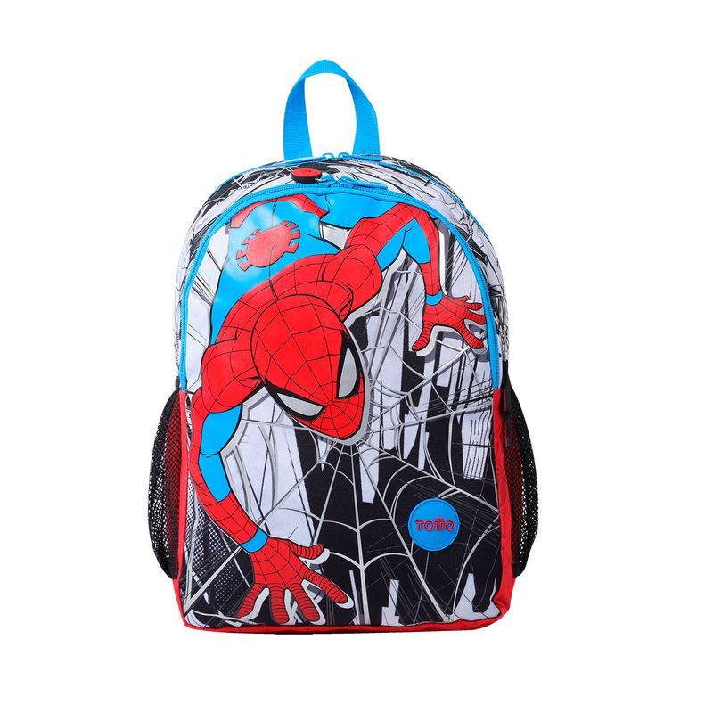 TOTTO - Morral Spiderman para niño City M con llavero