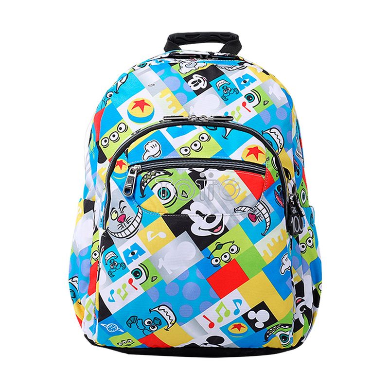 TOTTO - Morral Para Niño Acuarela Disney 100 Personajes L Blanco