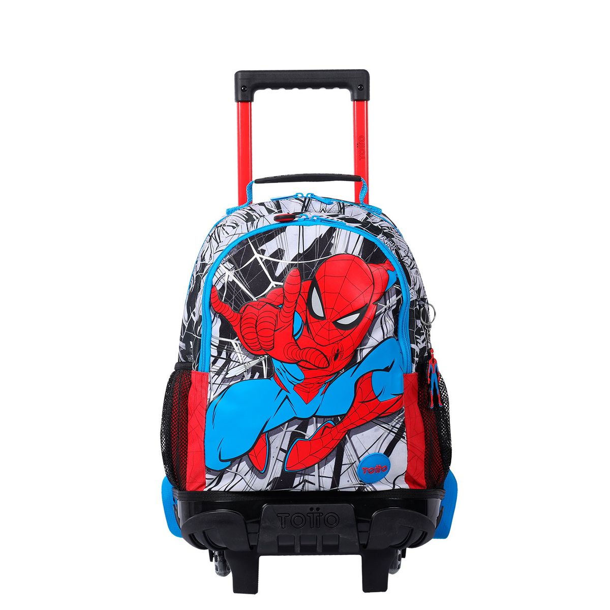 TOTTO - Morral con Ruedas para Niño Spiderman City M Blanco