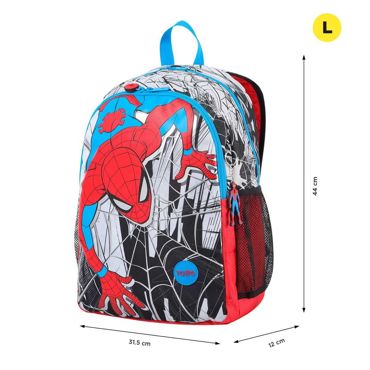 TOTTO - Morral Spiderman City L Blanco
