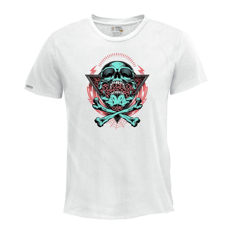 CREACIONES NU CROWN - Camiseta Cráneo Verde animal salvaje Hombre Original Nu Crown
