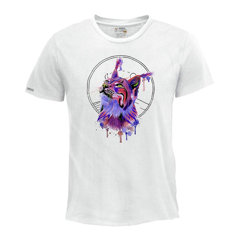 CREACIONES NU CROWN - Camiseta Gato art Felino animales Hombre Original Nu Crown