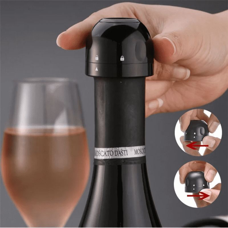 GENERICO - Tapon bomba para vino sellador tapa con seguro FK23D-37