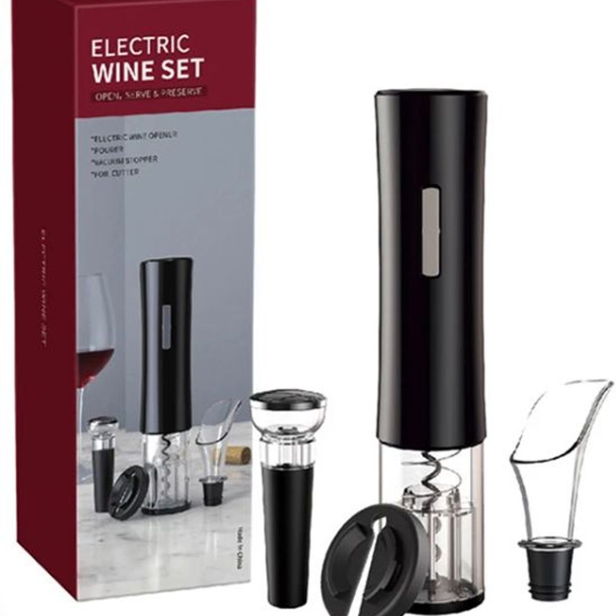 GENERICO - Destapador Botella De Vino Electrico Sacacorcho Recargable