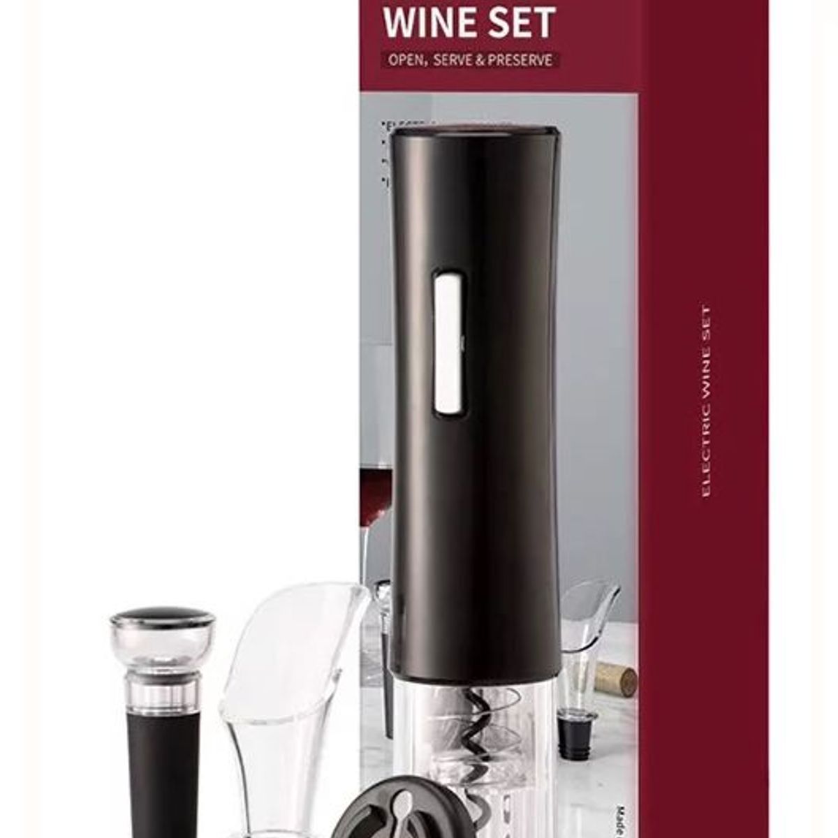 GENERICO - Destapador Botella De Vino Electrico Sacacorcho Recargable