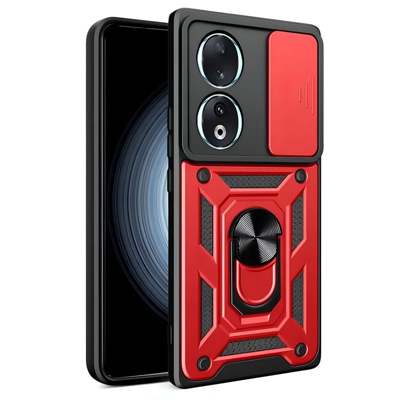 GENERICO - Funda Case Protector Cámara Slider Compatible Honor 90 5G Rojo