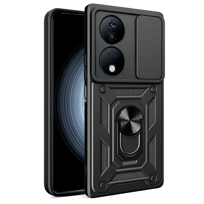 GENERICO - Funda Case Protector Cámara Slider Compatible Con Honor X7B Negro