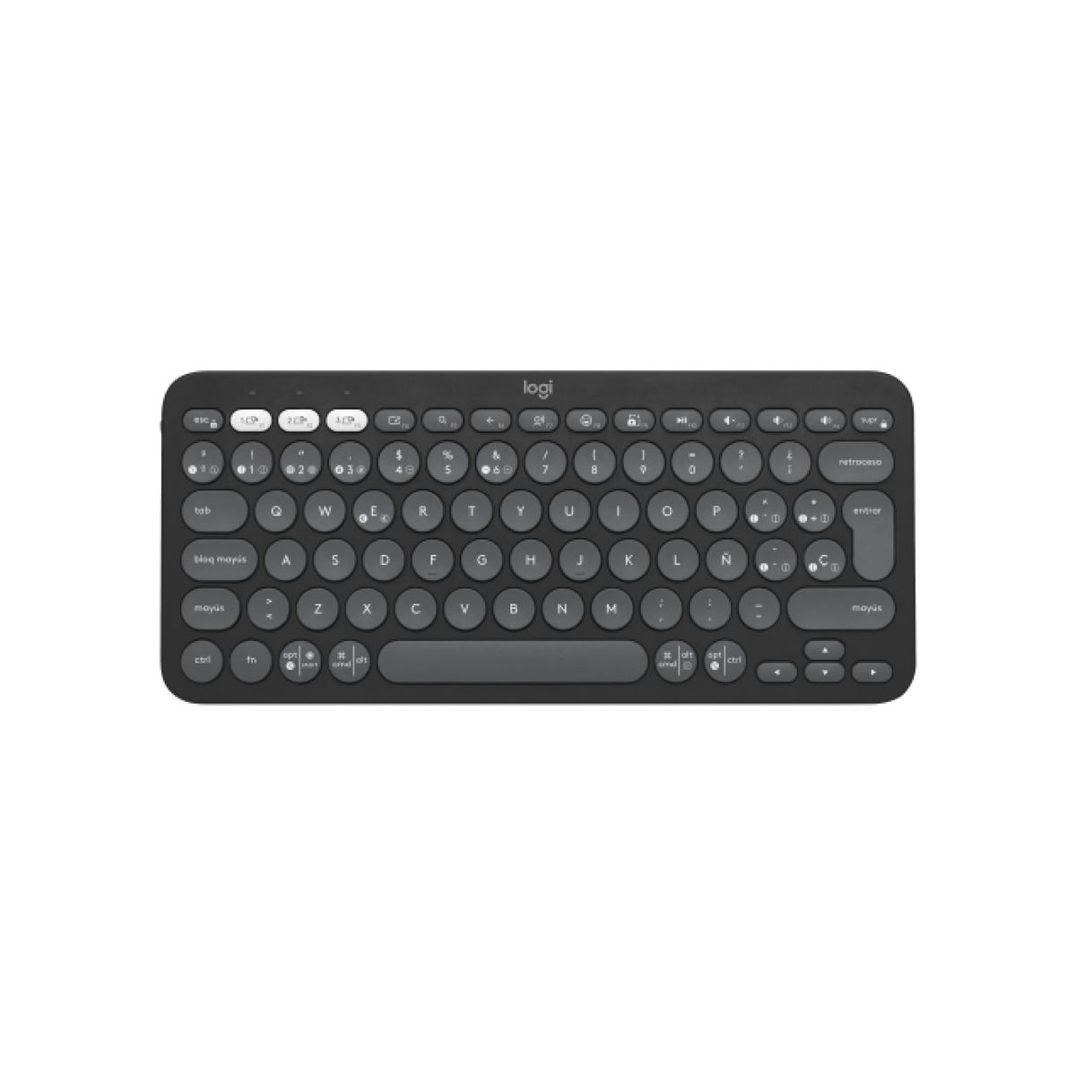 LOGITECH - Teclado Bt Multidispositivo Logitech Pebble Keys 2 K380s, Negro