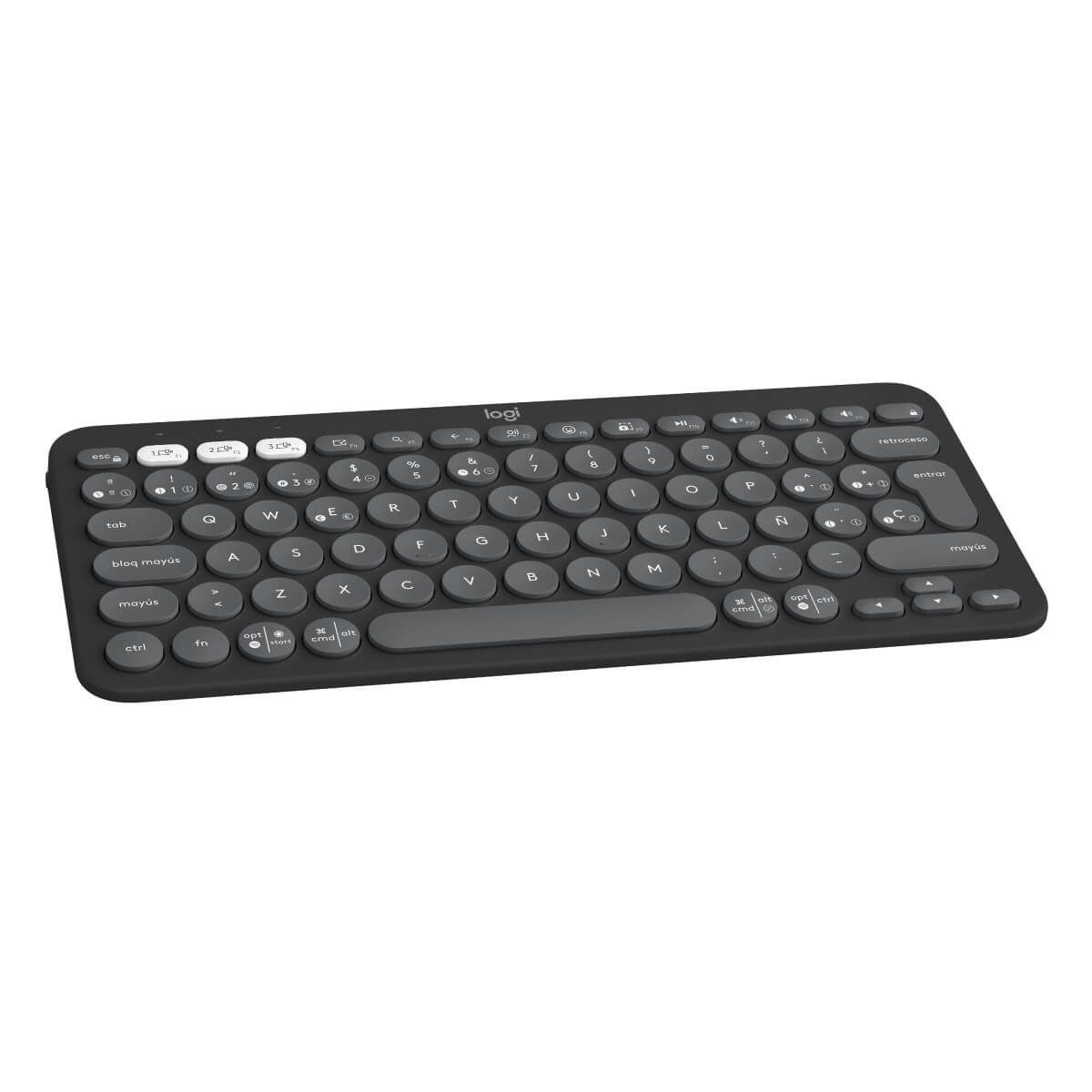 LOGITECH - Teclado Bt Multidispositivo Logitech Pebble Keys 2 K380s, Negro
