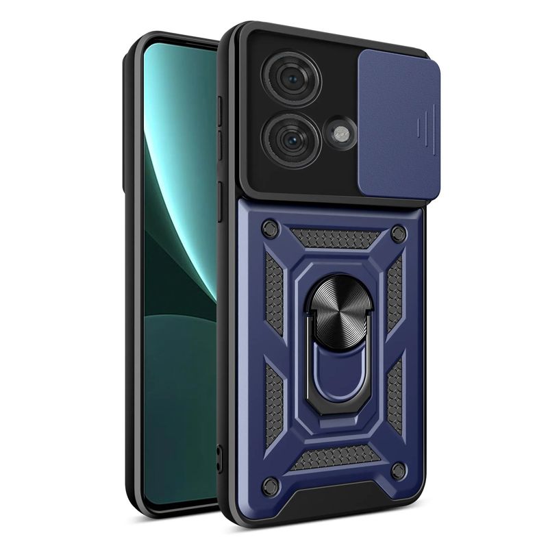GENERICO - Funda Case Cámara Slider Compatible Motorola Edge 40 Neo Azul