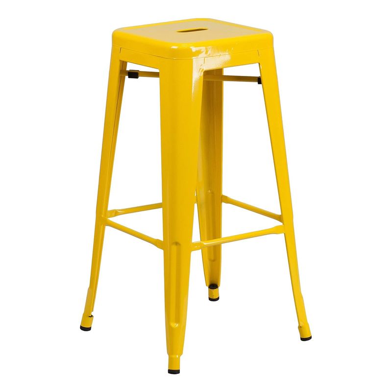 MOBLIHOUSE - Butaco Alto Para Barra Metalico Colores Mate Retro