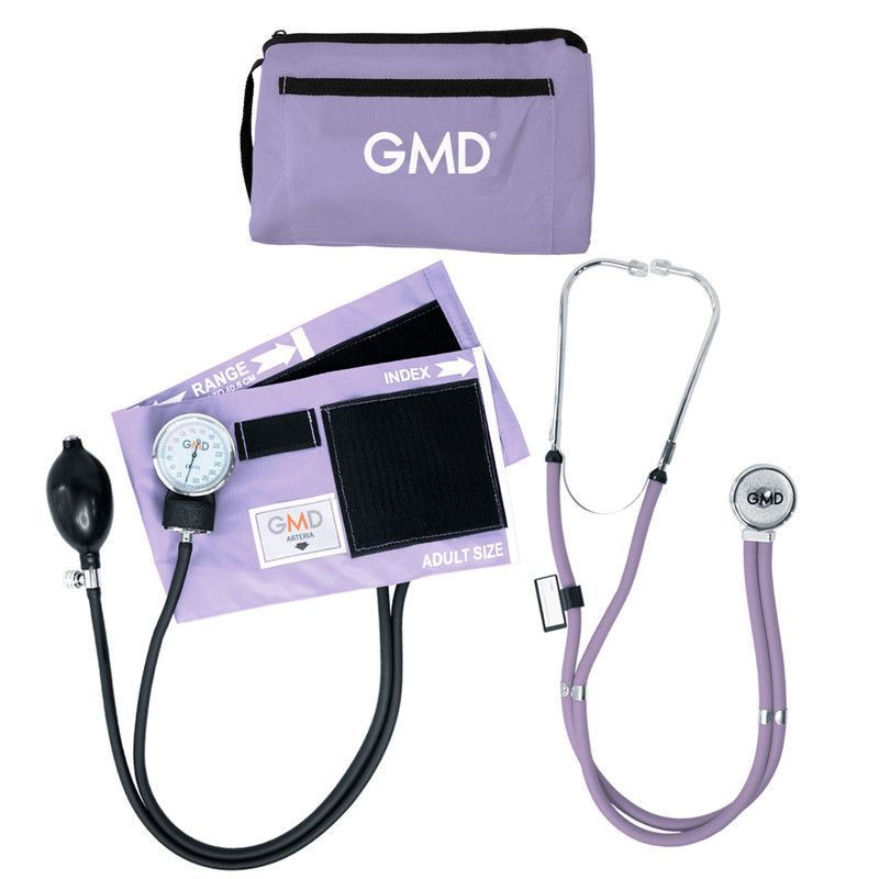 GMD - Kit Tensiometro Manual + Fonendoscopio Rappaport Color Purpura Claro
