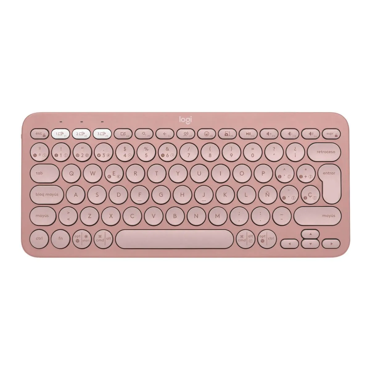 LOGITECH - Teclado BT Logitech Pebble Keys 2 K380s Espa Rosado