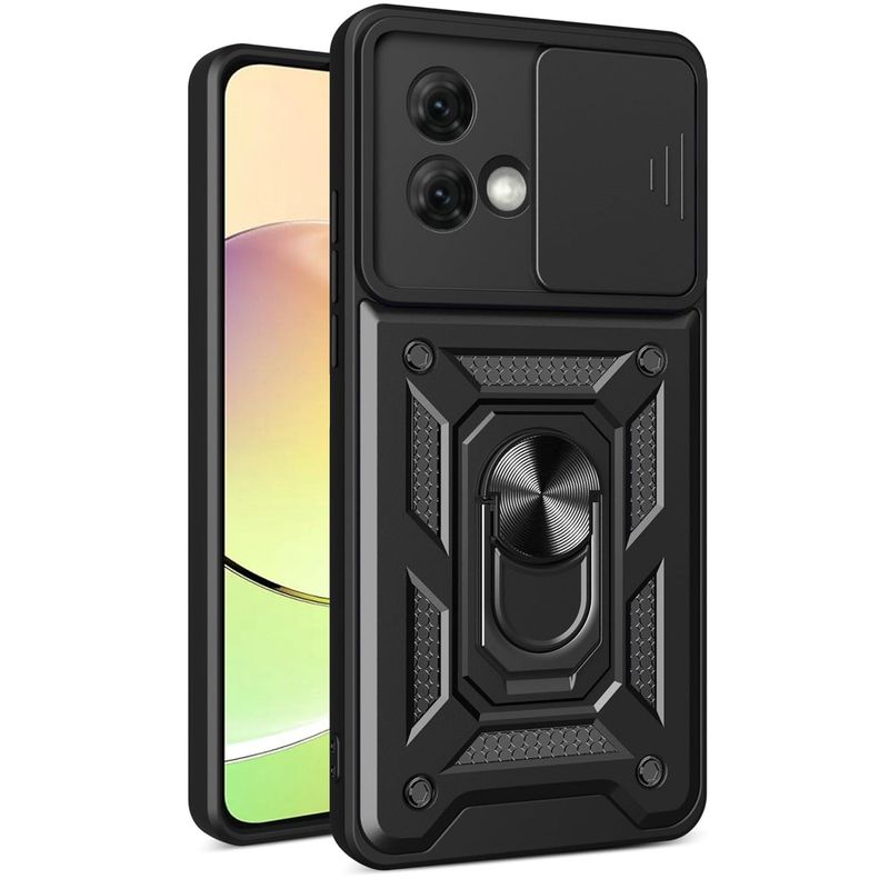 GENERICO - Funda Case Protector Cámara Slider Compatible Motorola G84 5G Negro