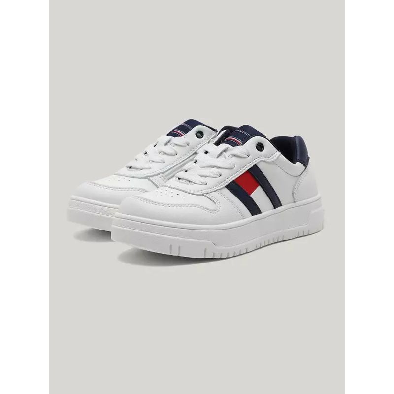 TOMMY HILFIGER - Tenis Casual Para Niños Blanco Tommy Hilfiger