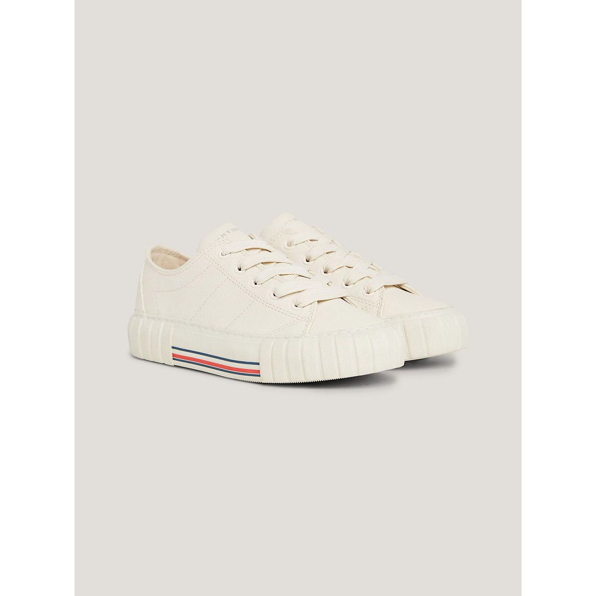 TOMMY HILFIGER - Tenis Con Cordones Para Niñas Blanco Tommy Hilfiger