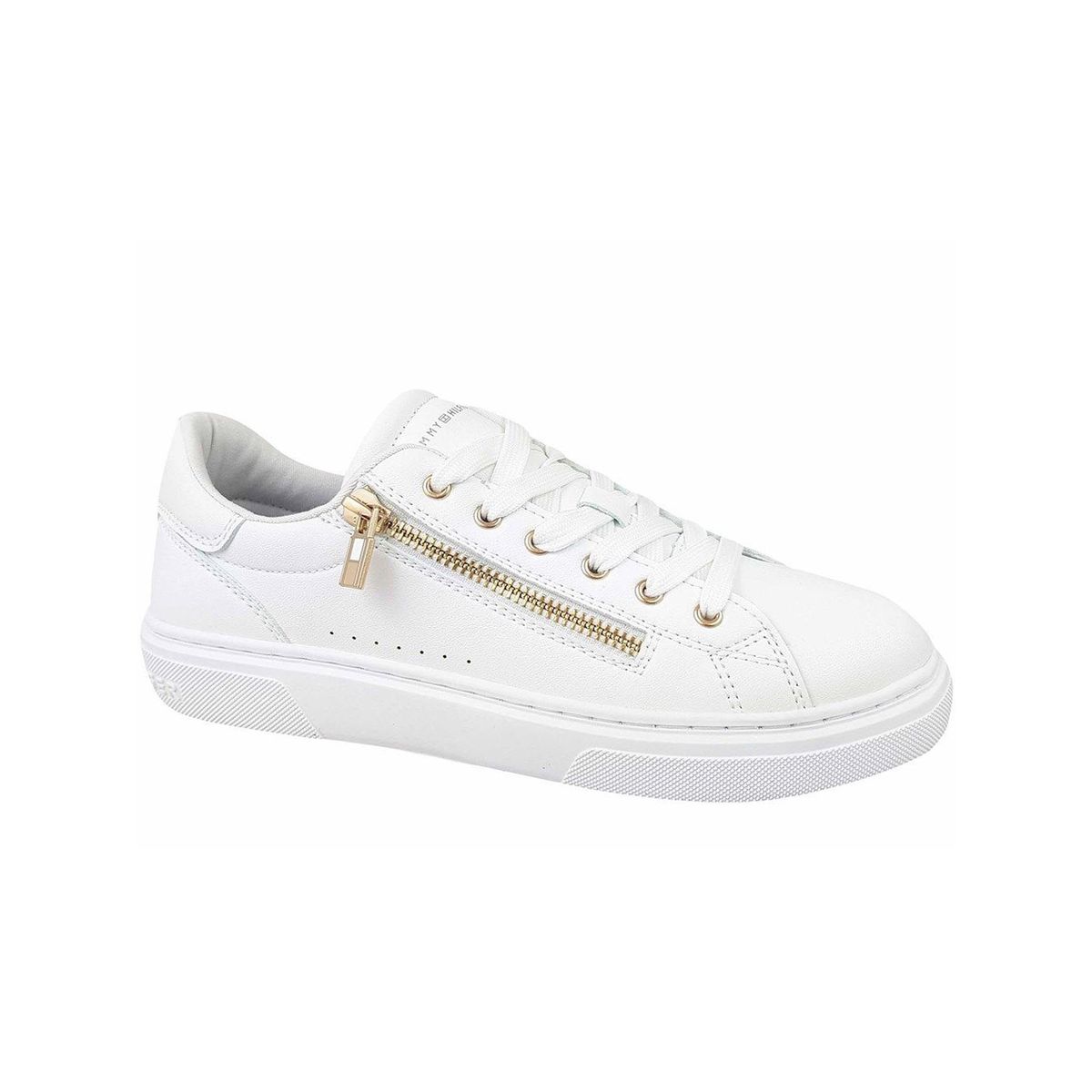 TOMMY HILFIGER - Tenis Con Cordones Para Niña Blanco Tommy Hilfiger
