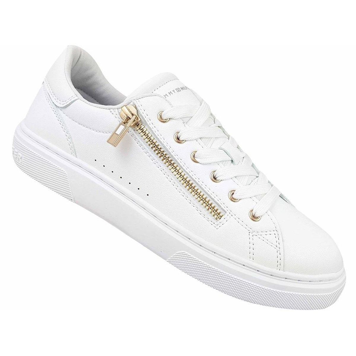 TOMMY HILFIGER - Tenis Con Cordones Para Niña Blanco Tommy Hilfiger