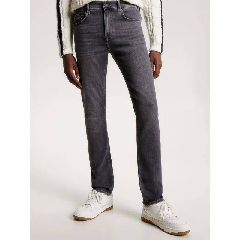 TOMMY HILFIGER - Jean Denton Recto Con Efecto Desteñido Hombre Gris Tommy Hilfiger