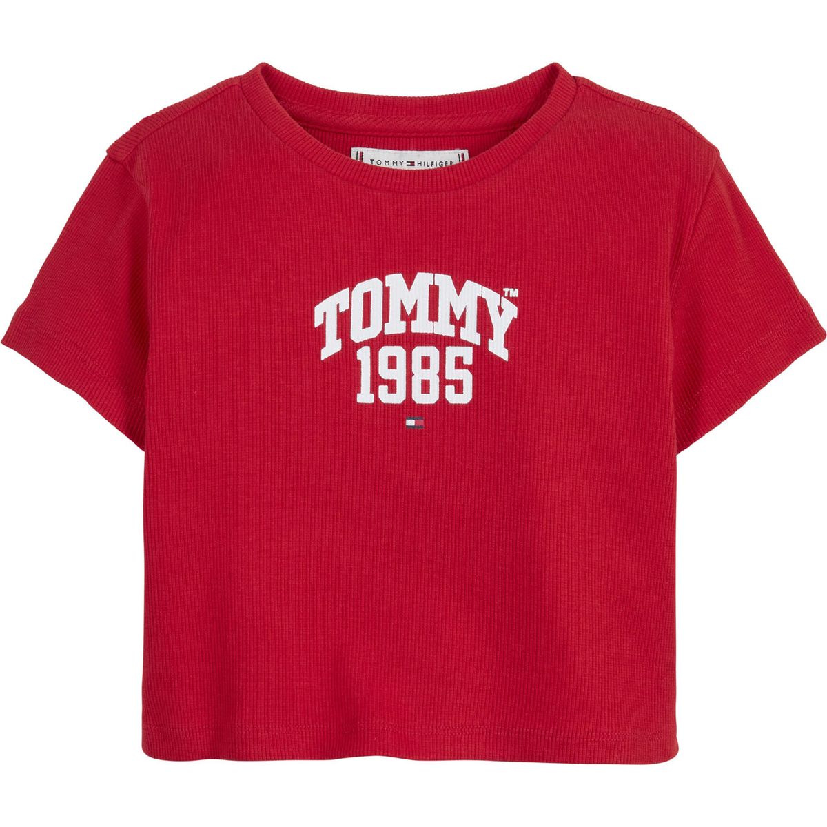 TOMMY HILFIGER - Camiseta Universitaria De Punto Elástico Para Niña Tommy Hilfiger
