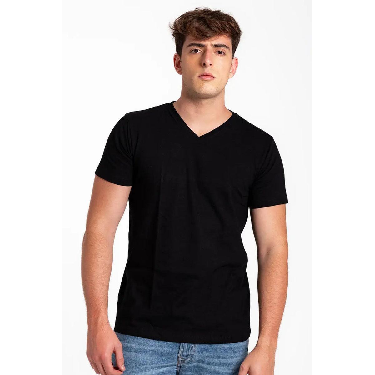 DIANE & GEORDI - Camiseta cuello V 2850 - Negro