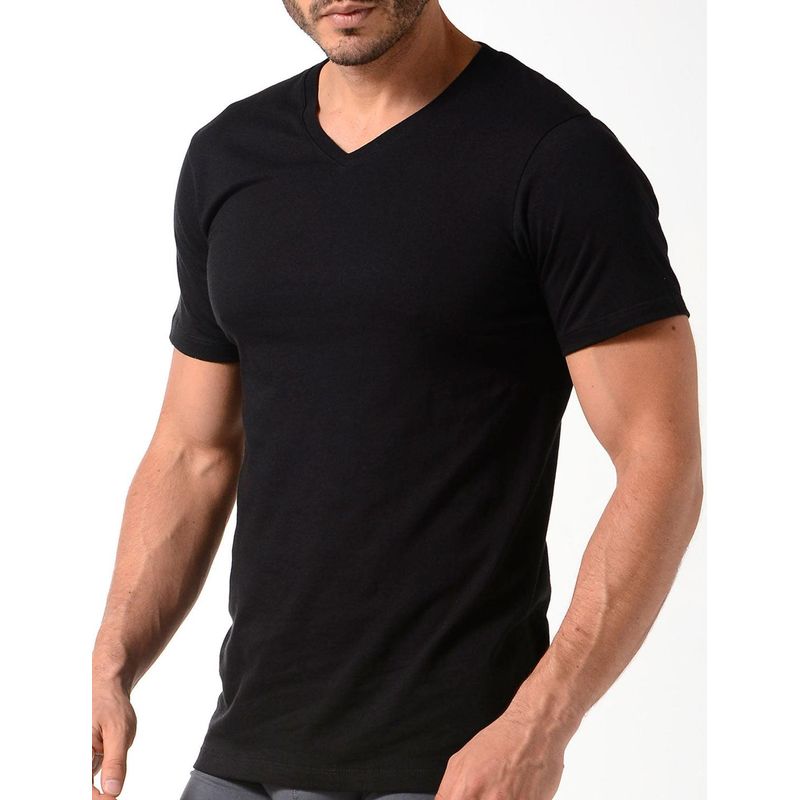 DIANE & GEORDI - Camiseta cuello V 2850 - Negro