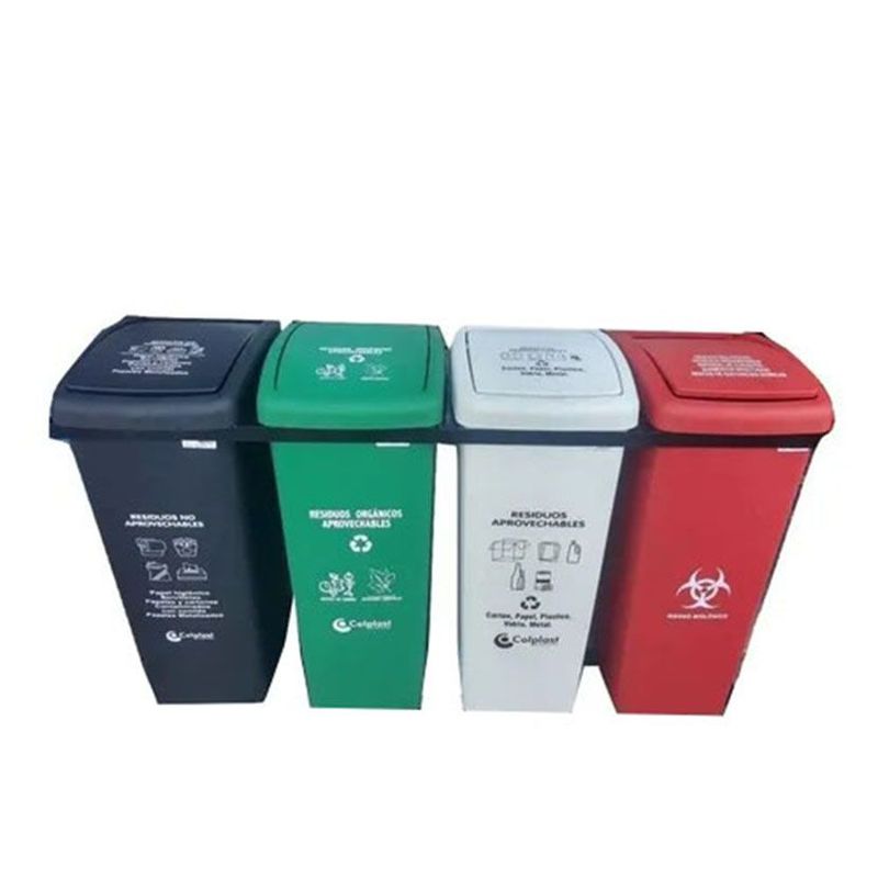 COLPLAST - CANECA DE PEDAL DE 55 LTRS COLORES SURTIDOS POR UNIDAD