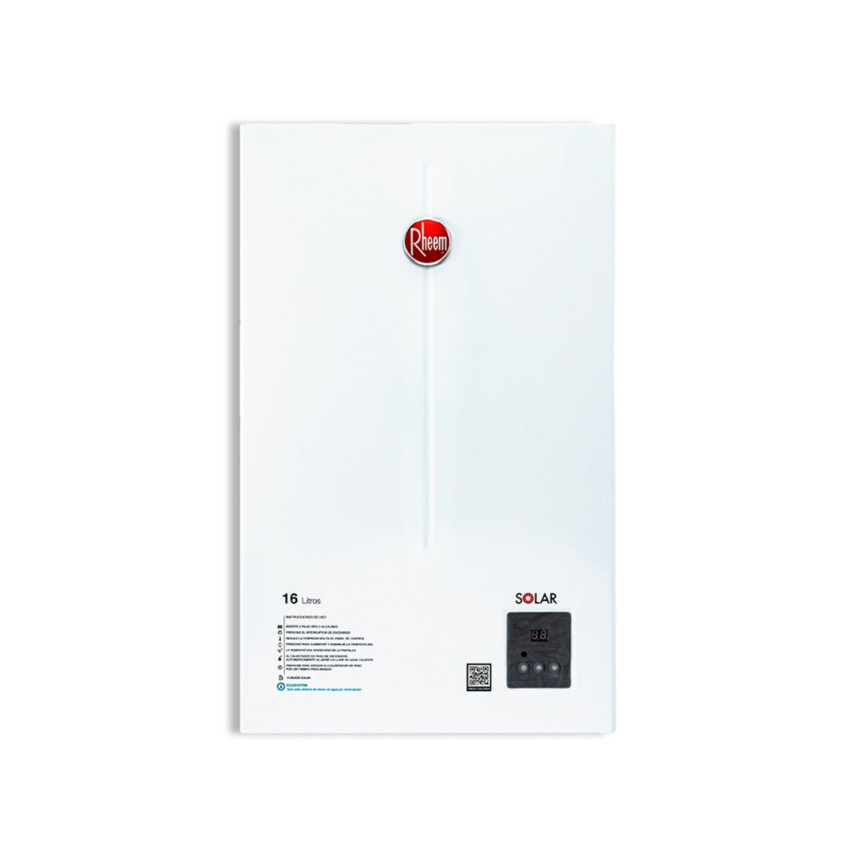 RHEEM - Calentador Rheem 16lt Digital Tiro Natural Gas Natural