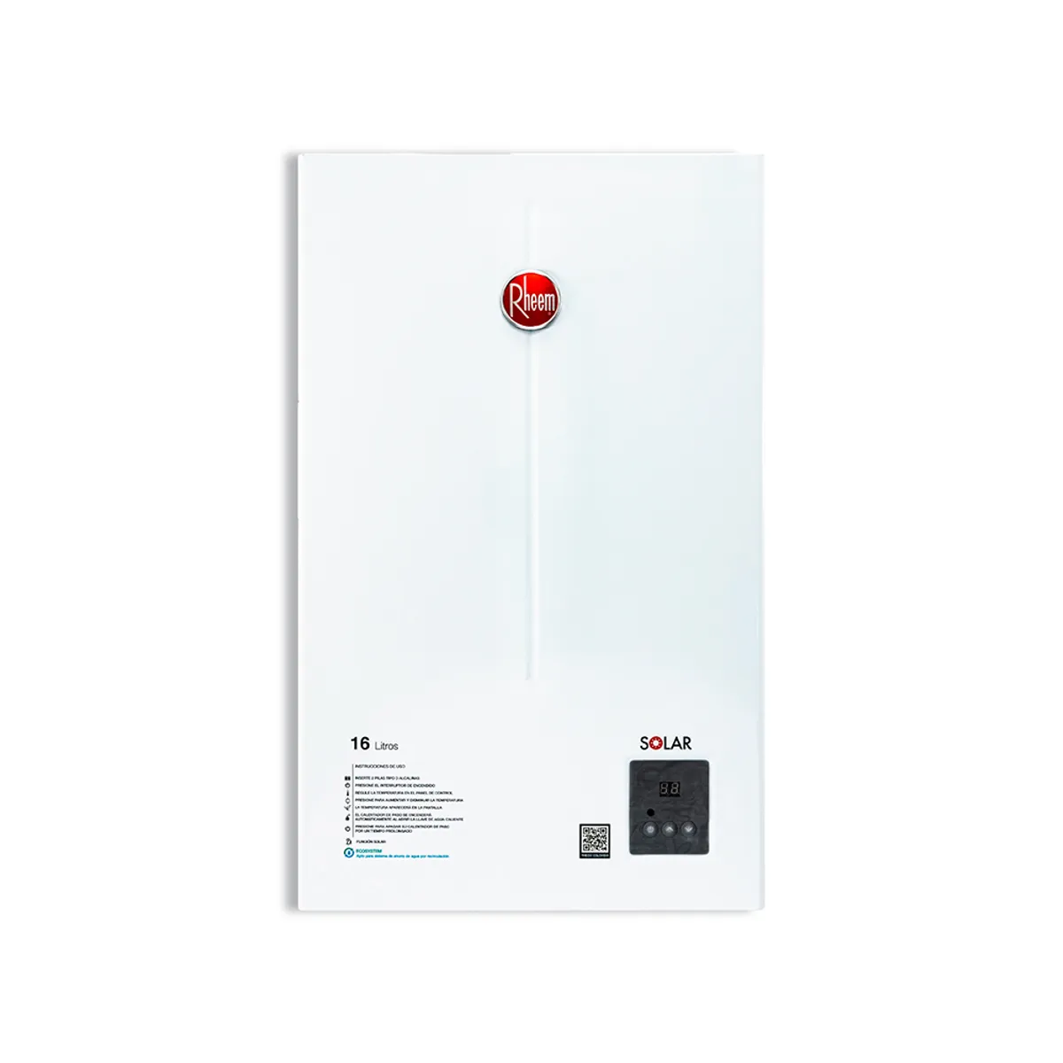 RHEEM - Calentador Rheem 16lt Digital Tiro Natural Gas Natural