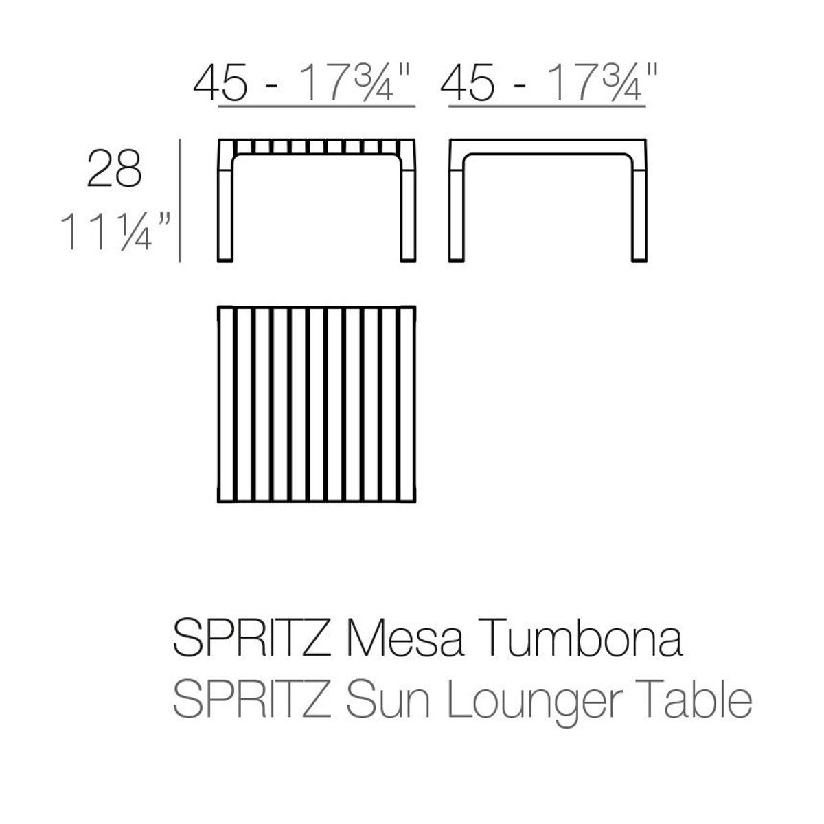 VONDOM - MESA AUXILIAR SPRITZ ECRU VONDOM EN POLIPROPILENO