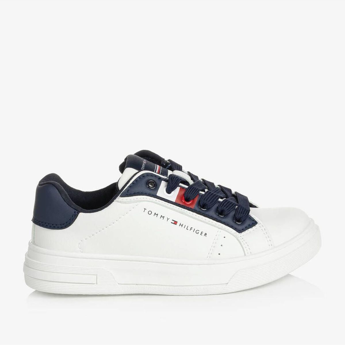 TOMMY HILFIGER - Tenis Casual Para Niños Blanco Tommy Hilfiger