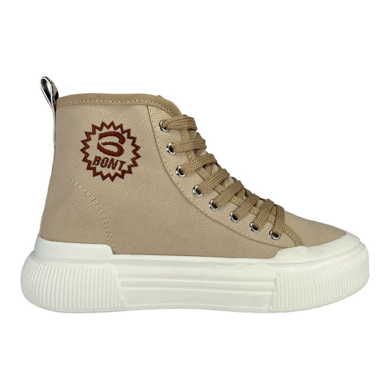 CALZADO BONT - Tenis Botas para Mujer Beige Bont 304