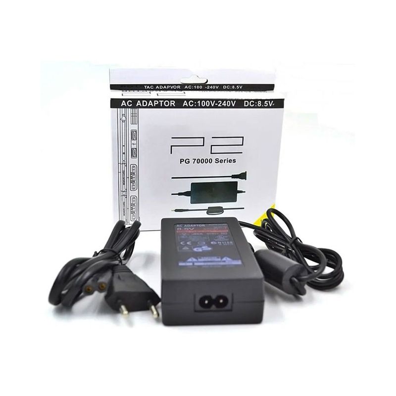 GENERICO - Cargador Adaptador Compatible Con Ps2 Play 2 Negro