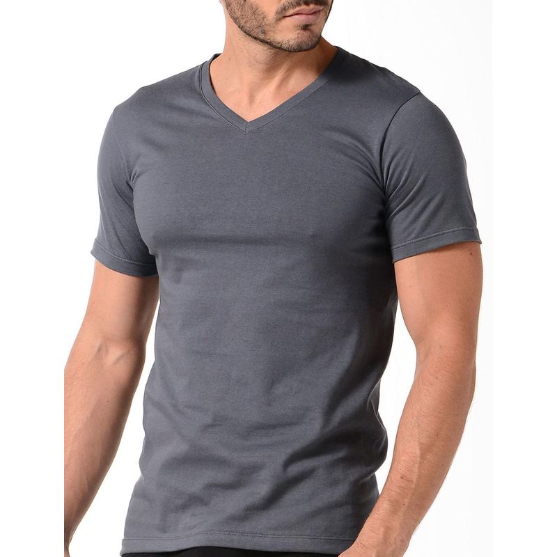 DIANE & GEORDI - Camiseta cuello V 2850 - Gris