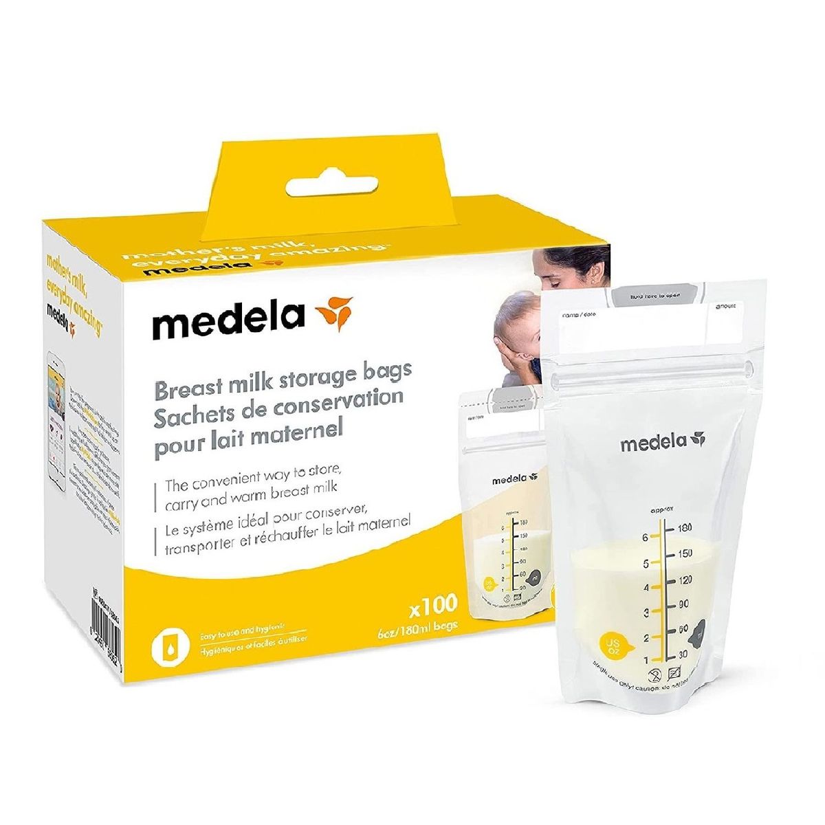 MEDELA - Bolsas Recolectoras Medela Lactancia Leche Materna 100unid