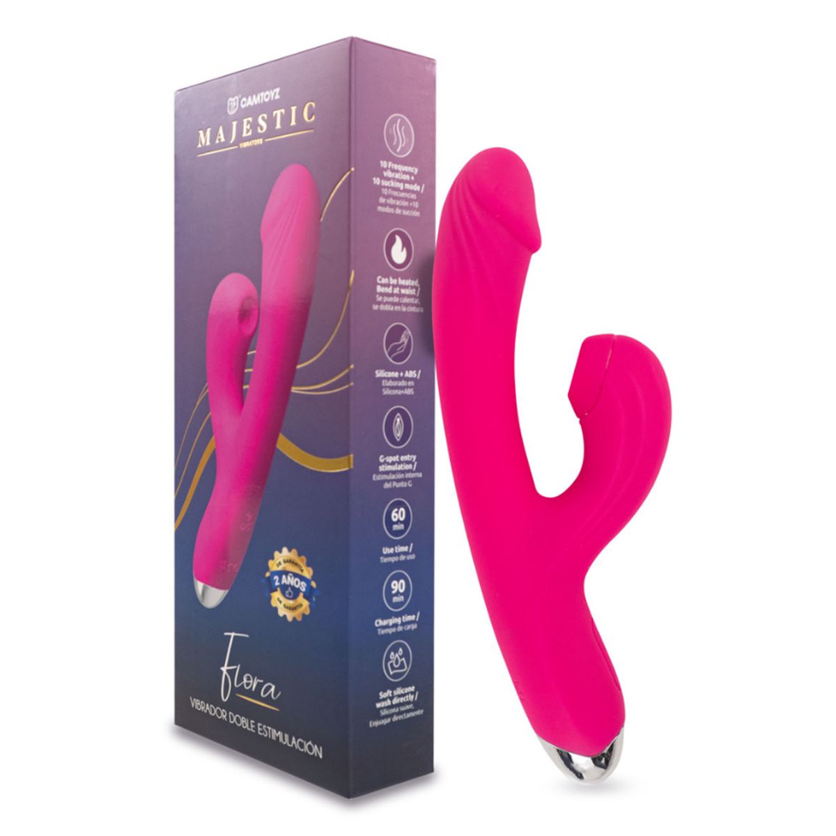 GENERICO - Vibrador Y Succionador Flora Camtoyz
