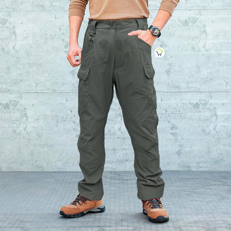 COMPRALOENCASA COM - Pantalón Cargo Táctico Secado Rápido VERDE MILITAR MK-017