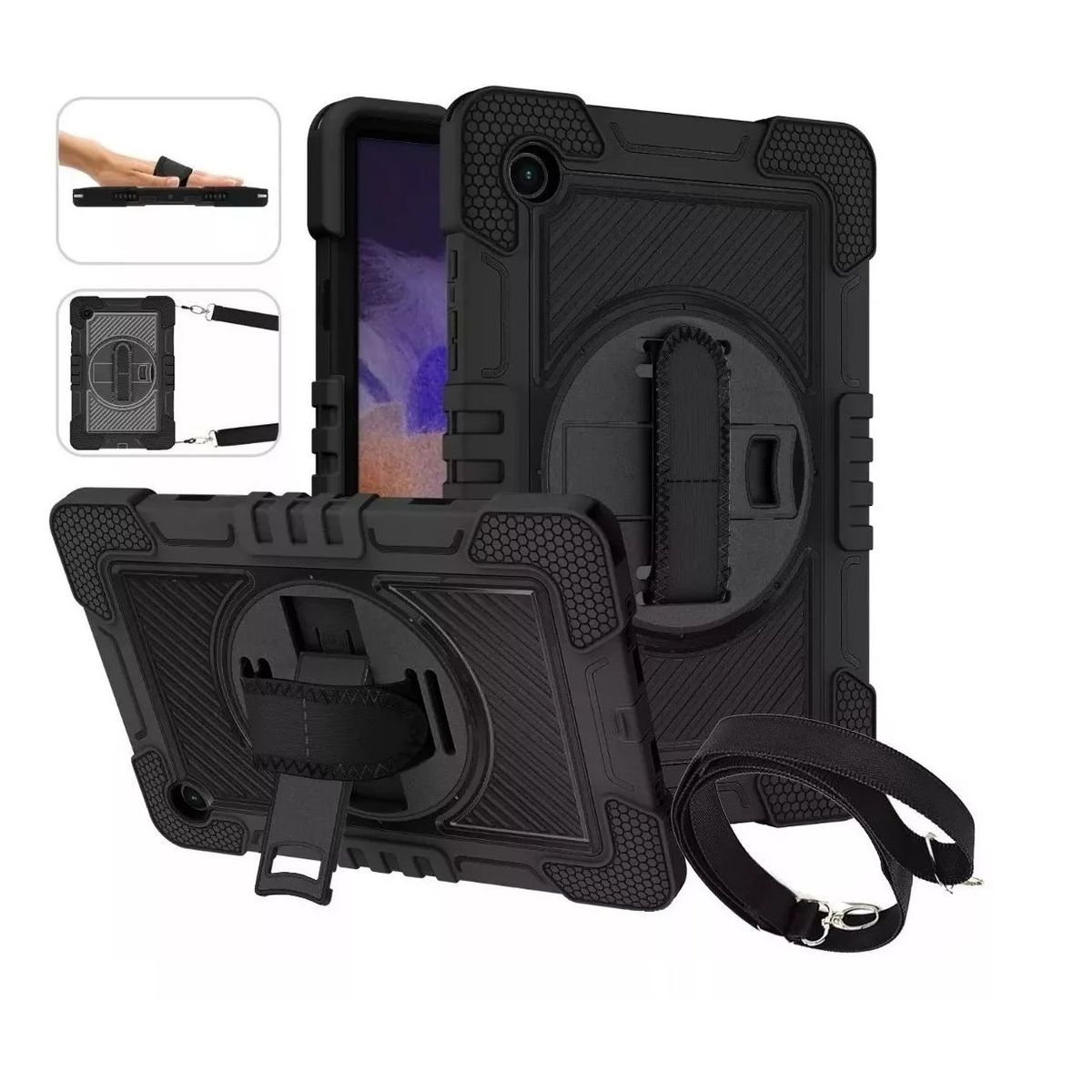 GENERICO - Estuche Antigolpe + Base + Correa Para Tablet Samsung Tab S9 Fe Plus