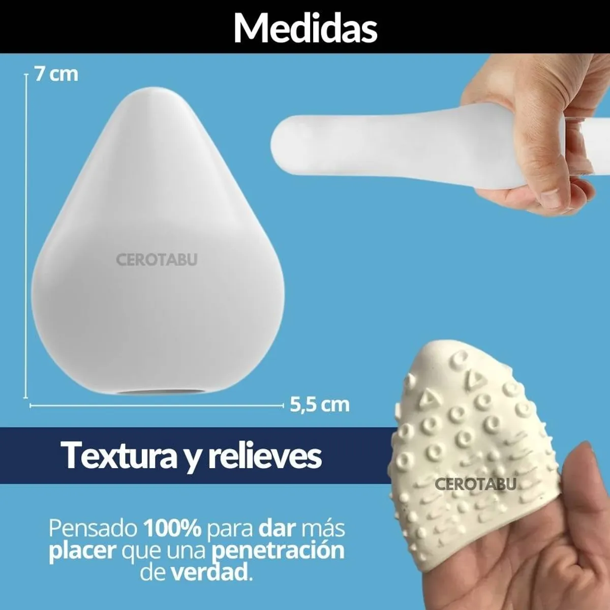 GENERICO - Huevo Masturbador Masculino Eggsy Consolador Flexible Para Pene-