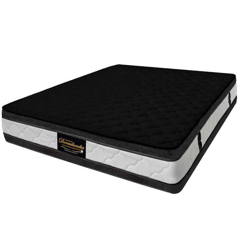 DORMILANDIA - Colchón Semidoble Resortado Marshall Negro 120x190.