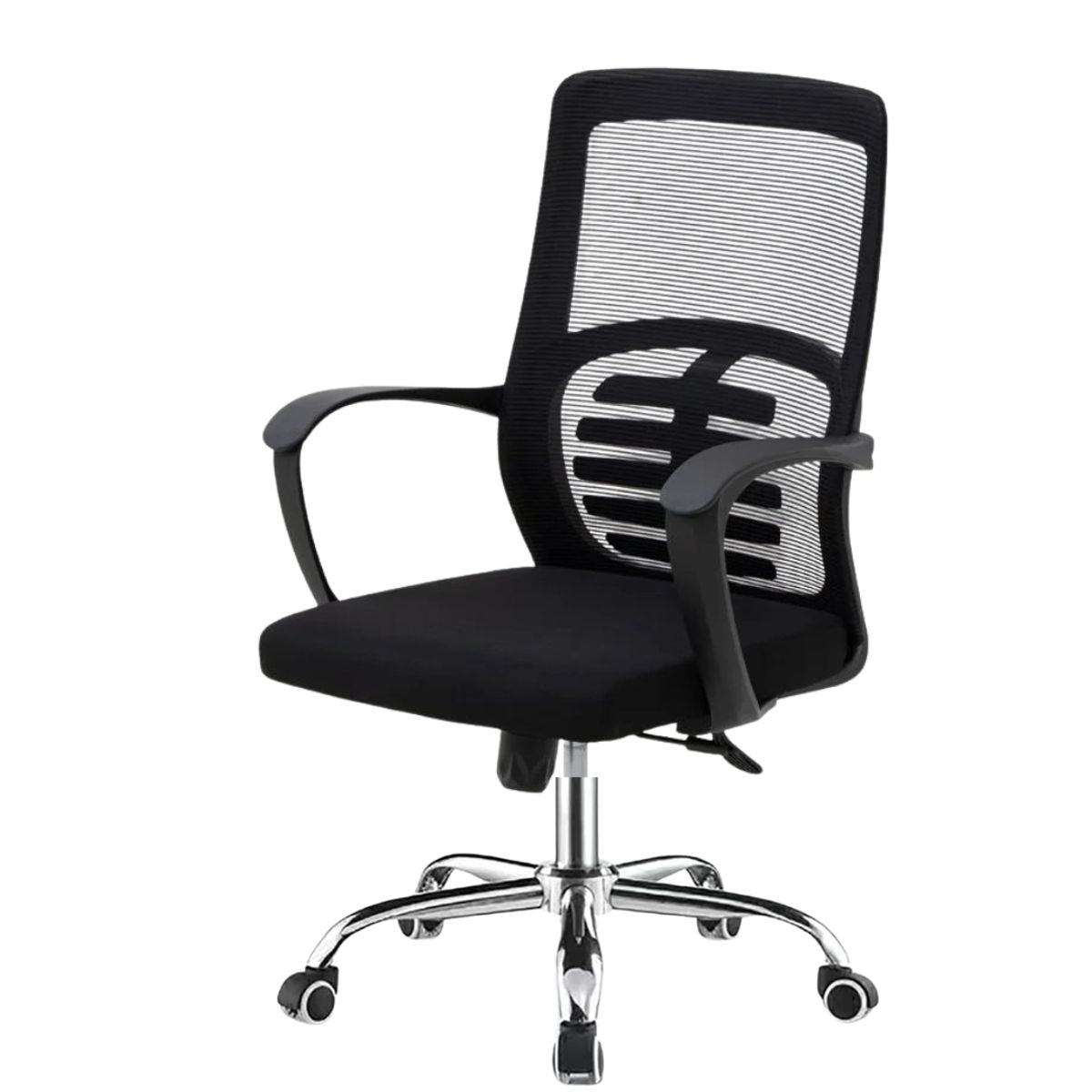 MOBLIHOUSE - Set X2 Silla Oficina Prince Negra 50x49x95cm Con Garantia