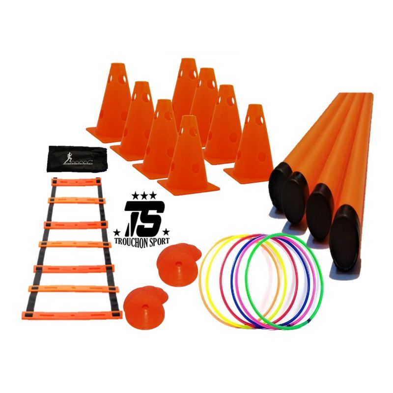 GENERICO - Conos 20 Cm, Escalera, Aros, Kit Entrenamiento SPort