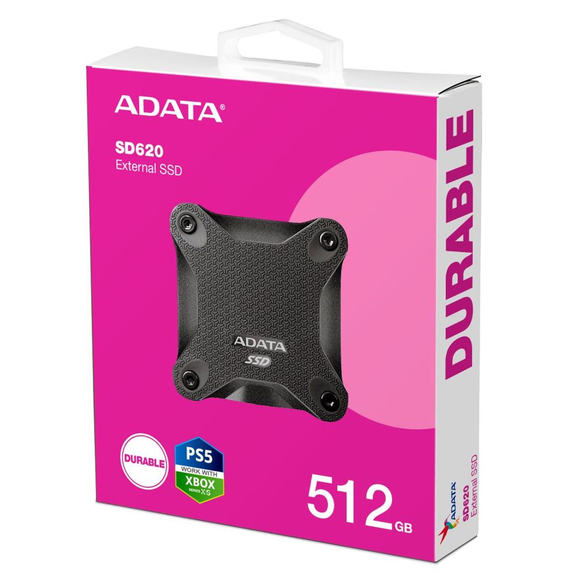 ADATA - Disco SSD externo adata antigolpes SD620 512GB negro