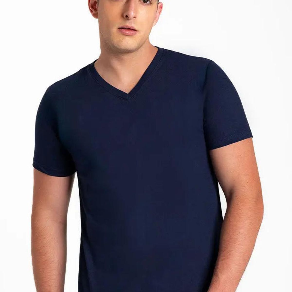 DIANE & GEORDI - Camiseta cuello V (2850) - Azul oscuro