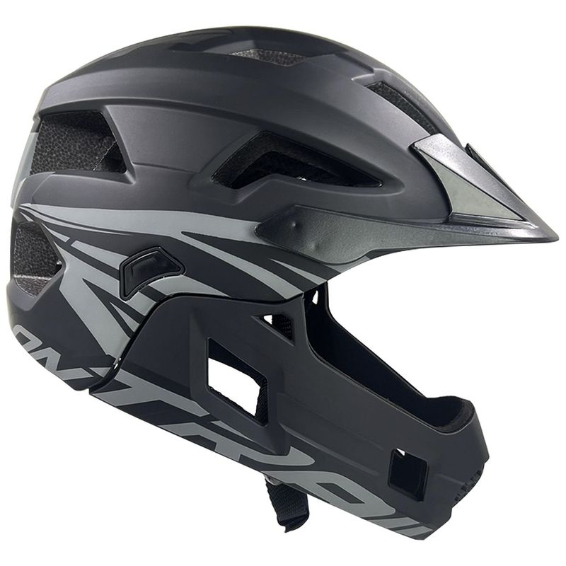 ONTRAIL - Casco Para Niños Ontrail Racer Negro Gris S Bicicross Bmx