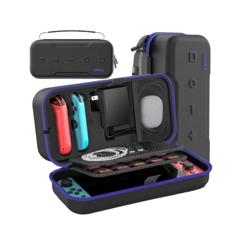 GENERICO - Estuche Rigido Para Switch/ Oled + 20 Slots Azul