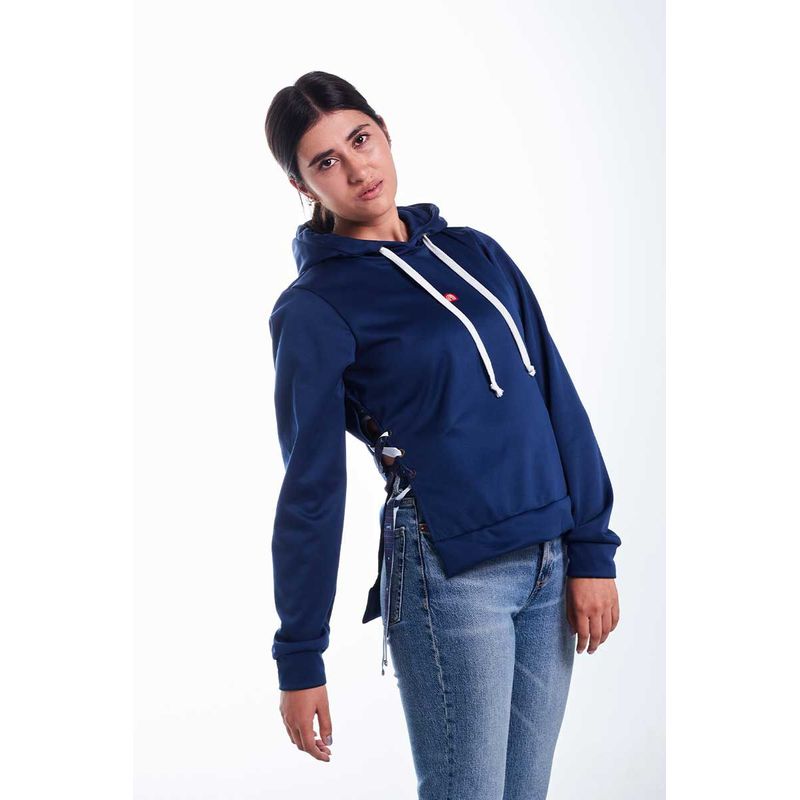 MISTER JACK - Buzo hoodie mujer Mister Jack Lovely Corset Blue