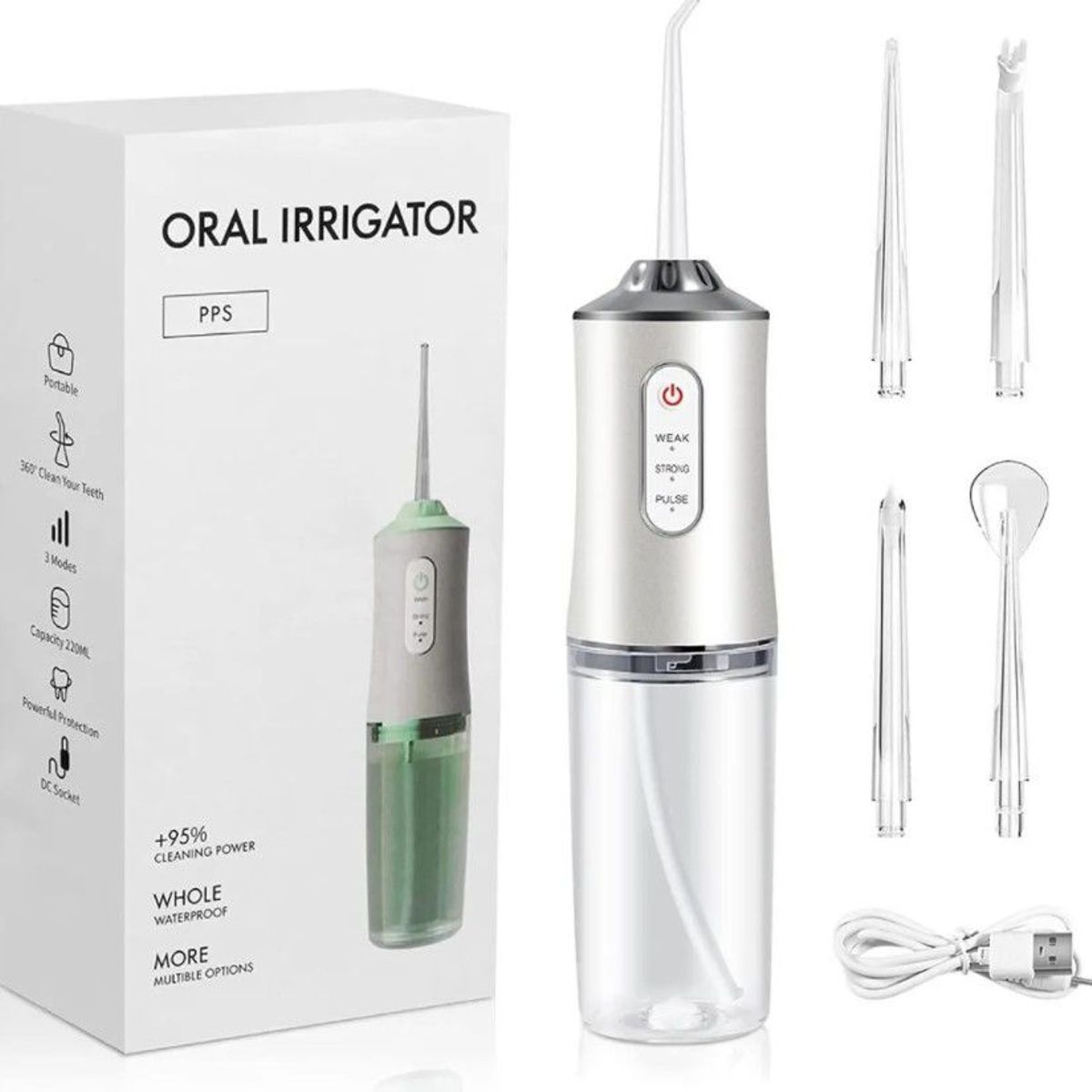 ZHOPI CO - Irrigador Oral Recargable Mas Esterilizador Cepillos