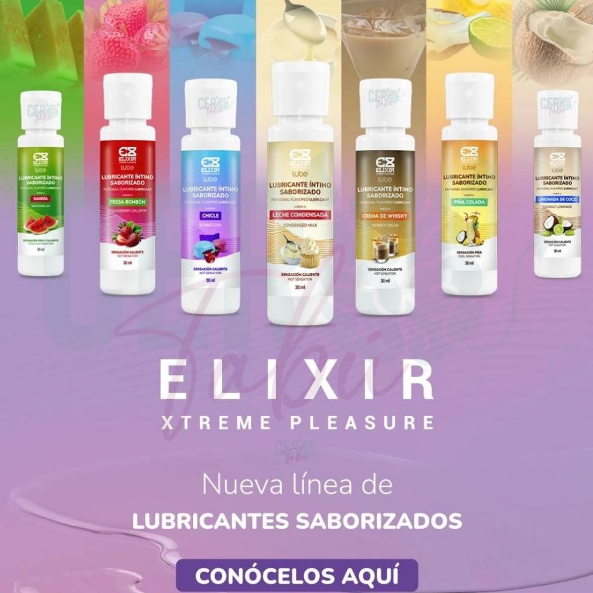 ELIXIR - Lubricante Caliente Elixir Saborizado x30 ML Alta Calidad