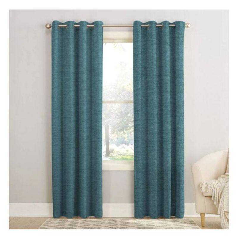 CASATUA - Cortina Blackout 100% Anti Luz, 2 Paños 140x220 Textura Lino